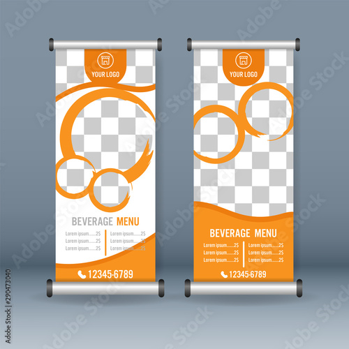 Roll up banner template