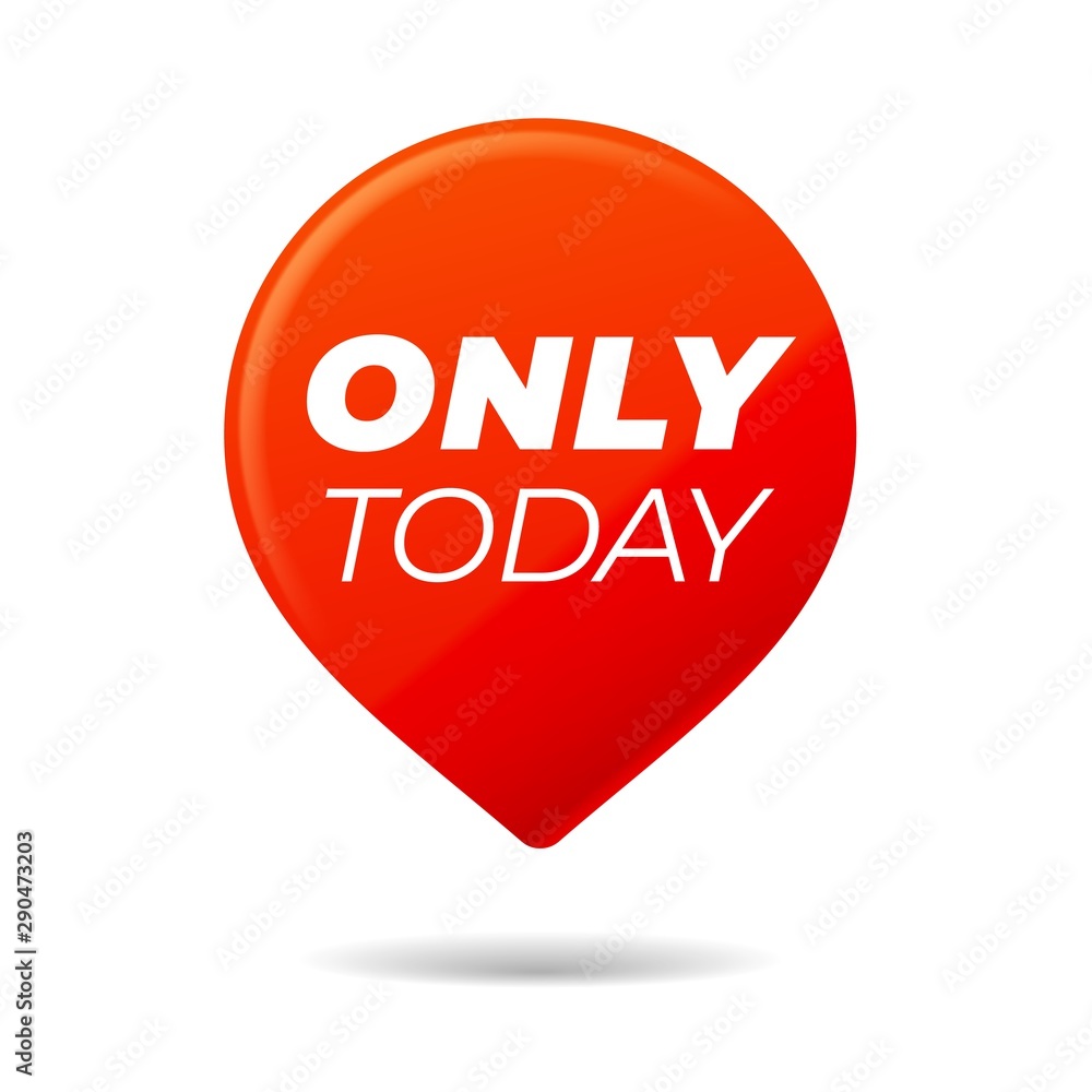 Red Vector Pin on white background Red Vector Pin on white background