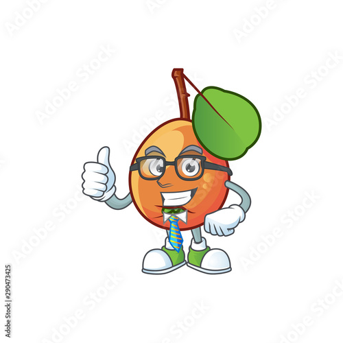 Businessman fresh shipova character with design mascot photo