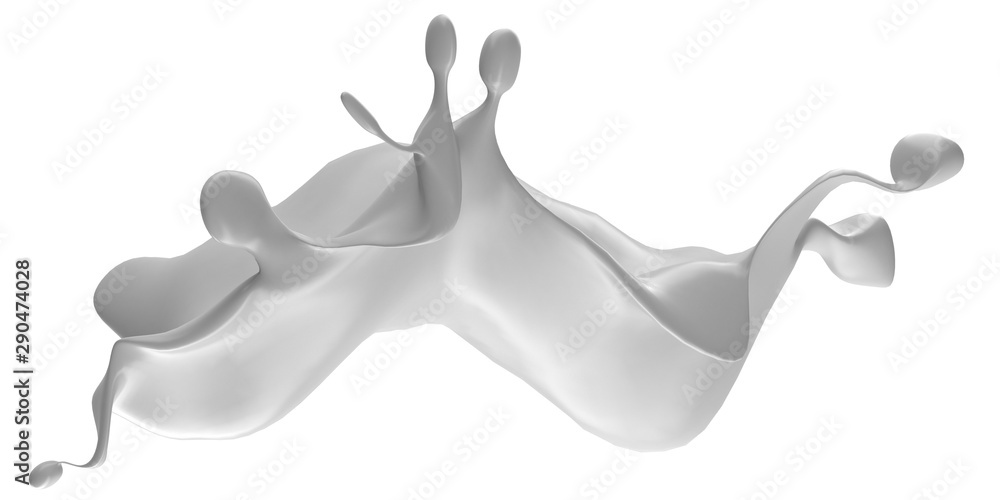 Fresh milk splash on white background Fresh milk splash on white background