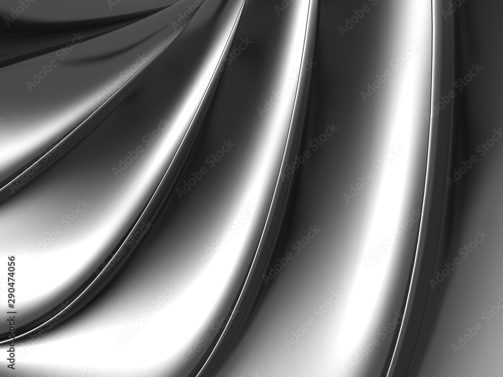 Abstract silver wavy stripes background Abstract silver wavy stripes background