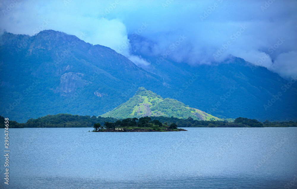 Malampuzha dam miuntain view