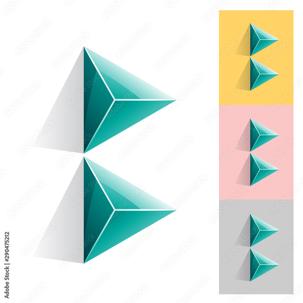 Colorful Abstract Symbol of Letter B Colorful Abstract Symbol of Letter B