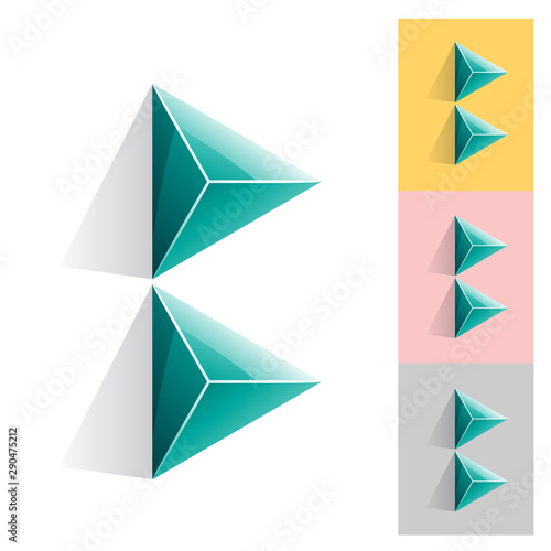 Colorful Abstract Symbol of Letter B