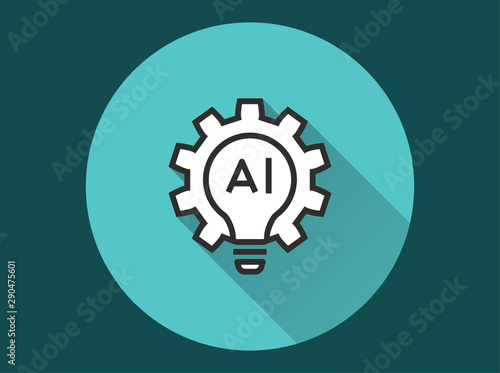 Artificial intelligence - vector icon for graphic and web design.
