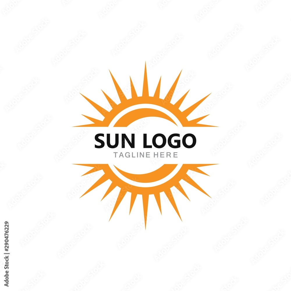 Fototapeta premium sun Logo Icon Vector illustration design