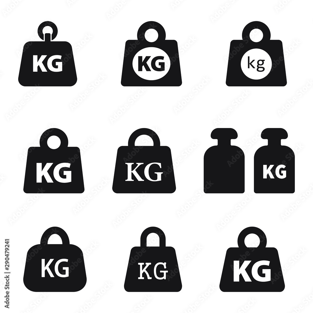 Weight kilogram icon vector isolated - obrazy, fototapety, plakaty 