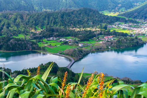 Typical landscape of the Sete Cidades area, Azores