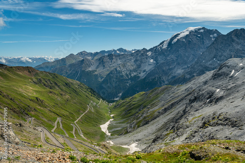 Some of the hairpin turns near the top of the eastern ramp of the Stelvio Pass