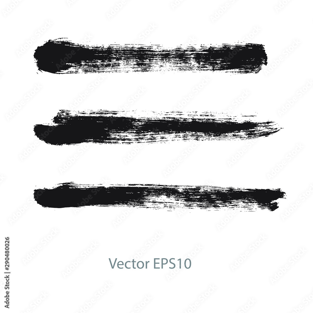 set of brush strokes set of brush strokes
