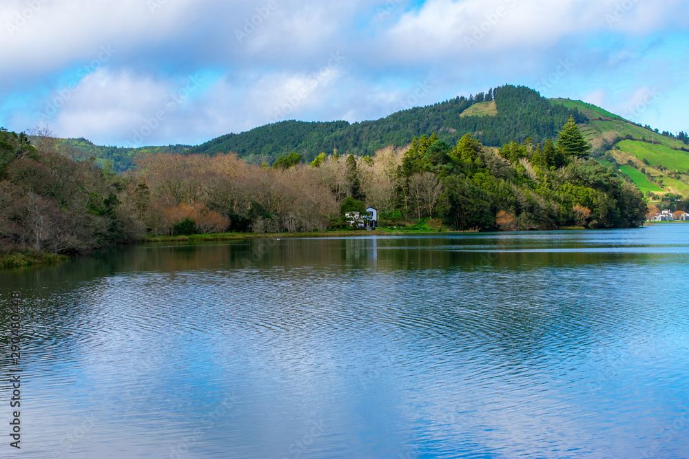 Fototapeta premium Typical landscape of the Sete Cidades area, Azores