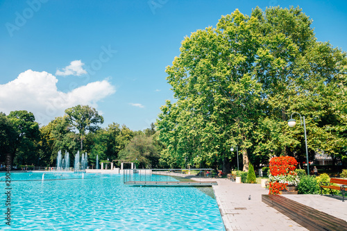 Singing Fountains at Garden of Tsar Simeon in Plovdiv, Bulgaria