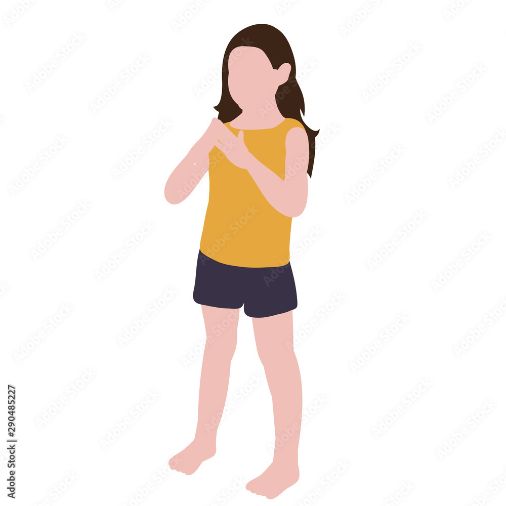 isolated, silhouette of a girl in a flat style isolated, silhouette of a girl in a flat style