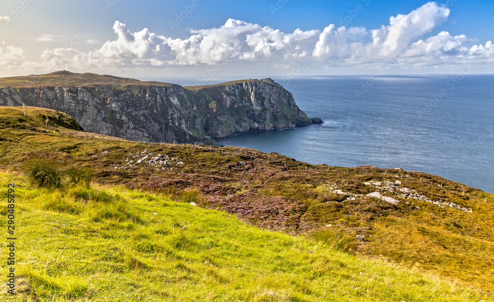 View over the Cliffs of Horn Head in County Donegal in Ireland