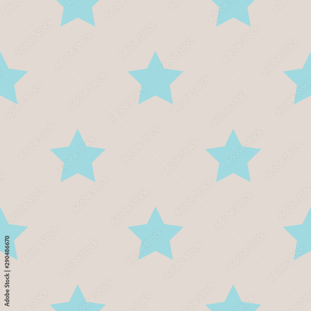 Fototapeta premium blue seamless star pattern for christmas. Vector background