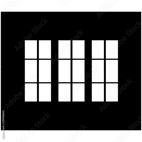 Window at night icon in  style