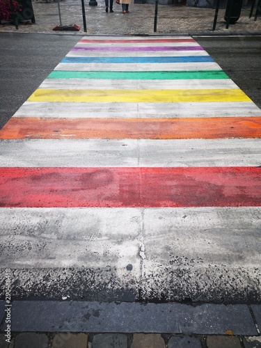 Zebra crossing in rainbow colors © elenaara