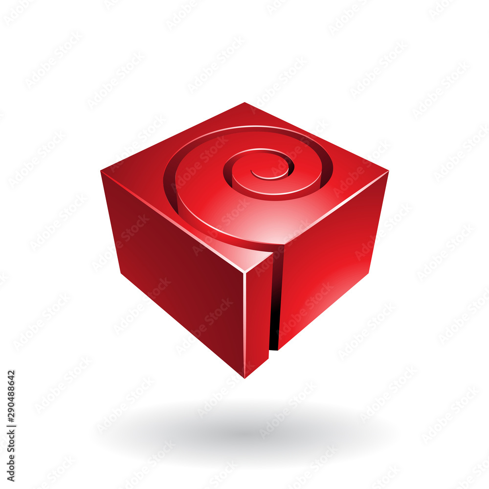 Cubical Spiral Shape Abstract Icon Cubical Spiral Shape Abstract Icon