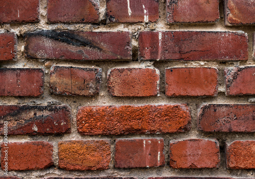 old red brick wall background