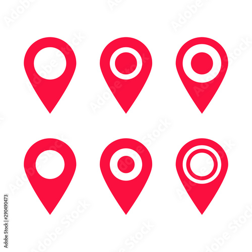 Red maps pin. Location map icon. Location pin. Pin icon vector.