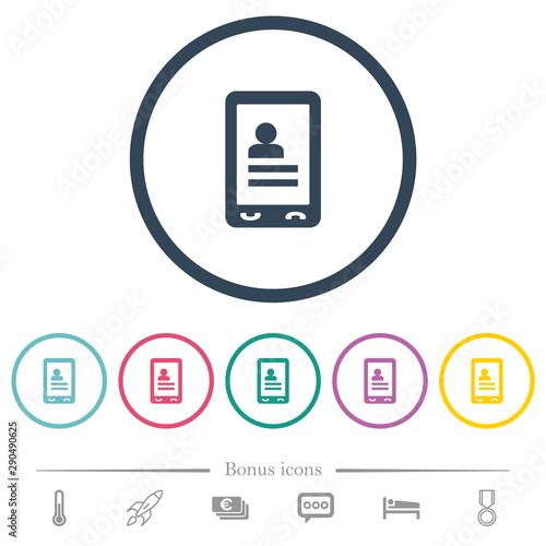 Mobile contacts flat color icons in round outlines Free Download Mobile contacts flat color icons in round outlines - GFXLoad