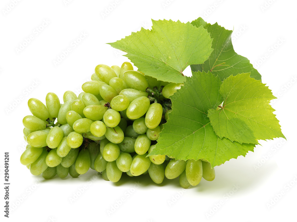 green grapes isolated on the white background green grapes isolated on the white background