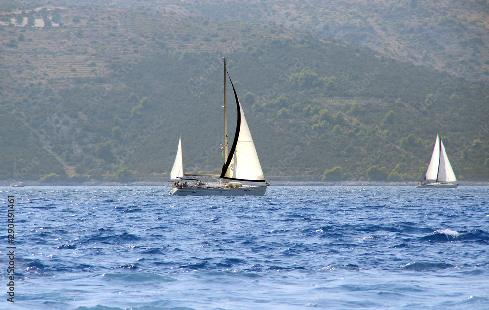 Yacht boat on Adriatic sea