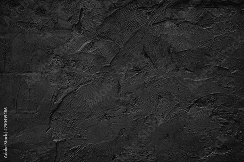  Abstract black concrete paint textured background. © KPPWC