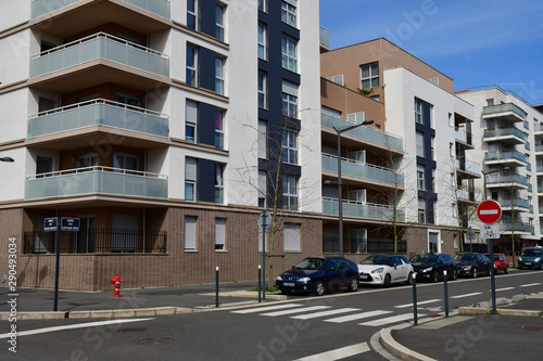 Cergy , France - april 6 2018 : the modern town photo