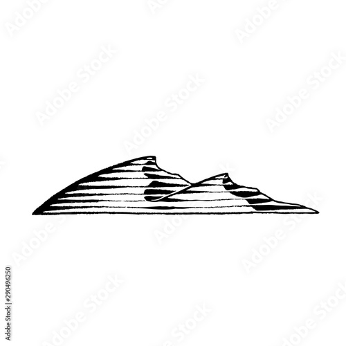 Ink Sketch of Sand Dunes