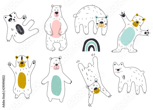 Cute vector print in scandinavian style. Hand drawn vector illustration for posters, cards, t-shirts.