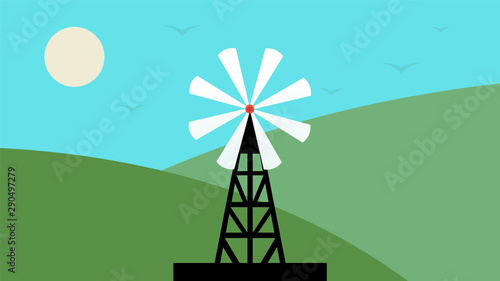 windmill, wind, sky, farm, mill, energy, power, pump, rural, agriculture, landscape, electricity, sunset, old, blue, nature, wind mill, tower, silhouette, outback, water, clouds, green, australia, fie