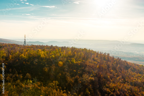 Canvas Print Beautiful autumn view from the Elizabeth Lookout near Budapest.