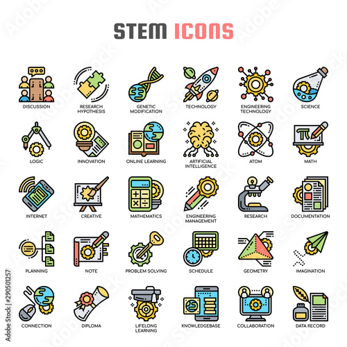 STEM , Thin Line and Pixel Perfect Icons