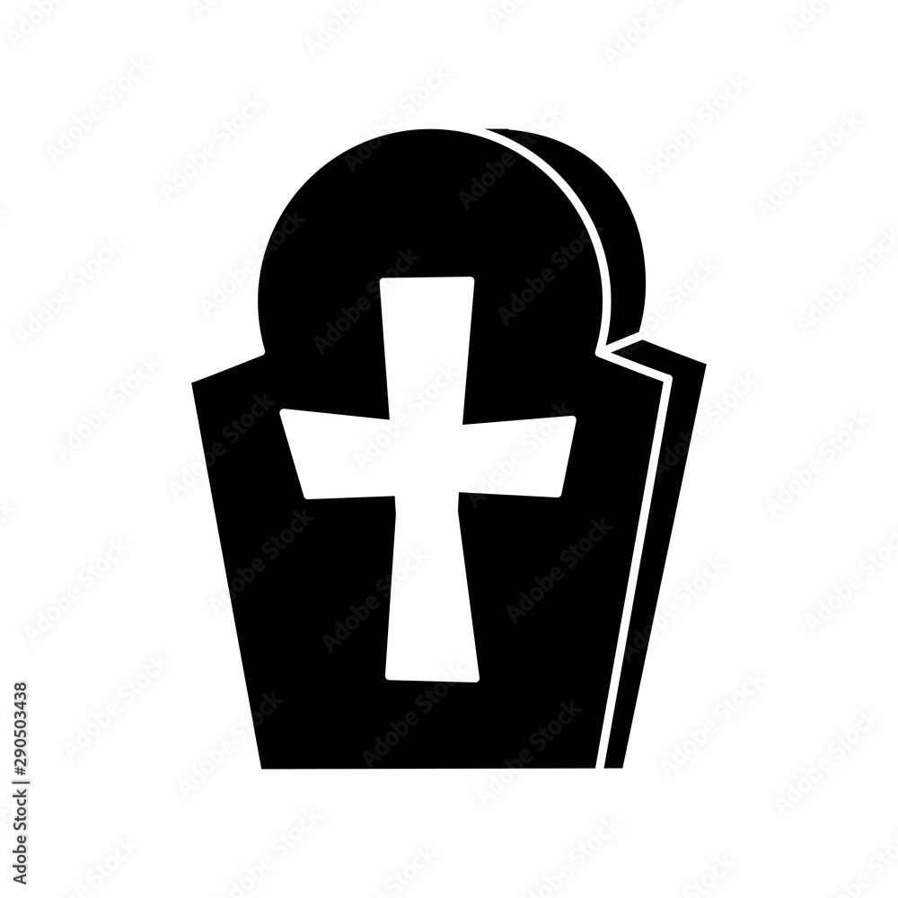 Obraz premium halloween tomb of cemetery icon