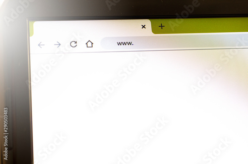 computer screen with web browser