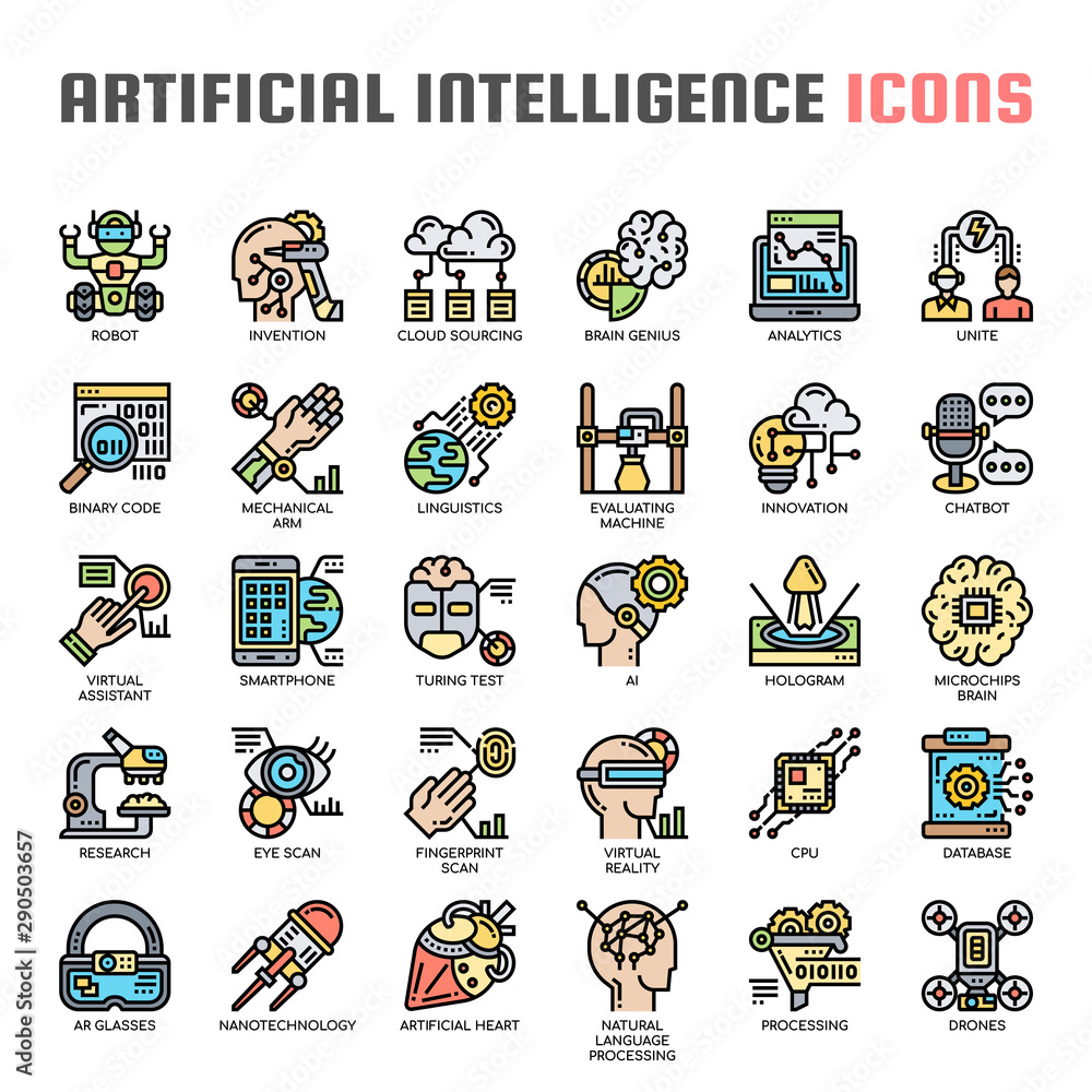 Artificial Intelligence , Thin Line and Pixel Perfect Icons Artificial Intelligence , Thin Line and Pixel Perfect Icons