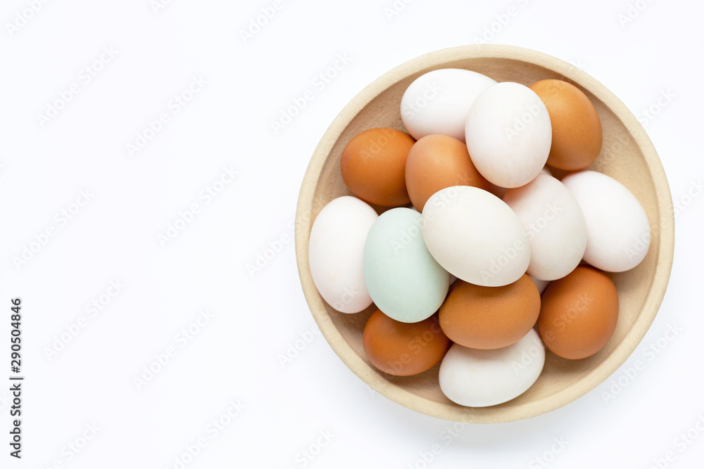 Eggs on white background. Eggs on white background.