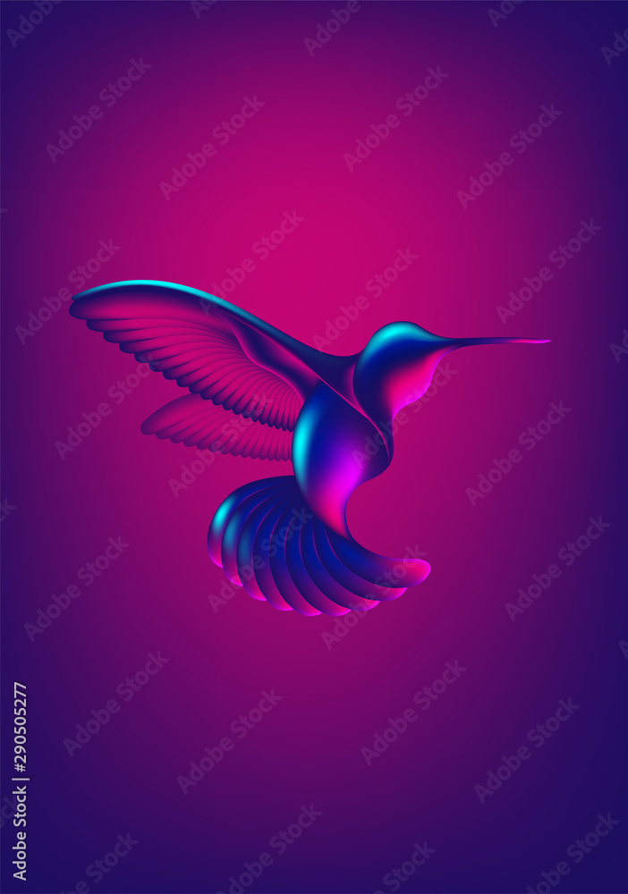 Obraz premium Abstract Hummingbird Shape
