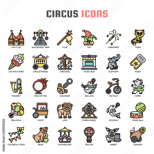 Circus , Thin Line and Pixel Perfect Icons