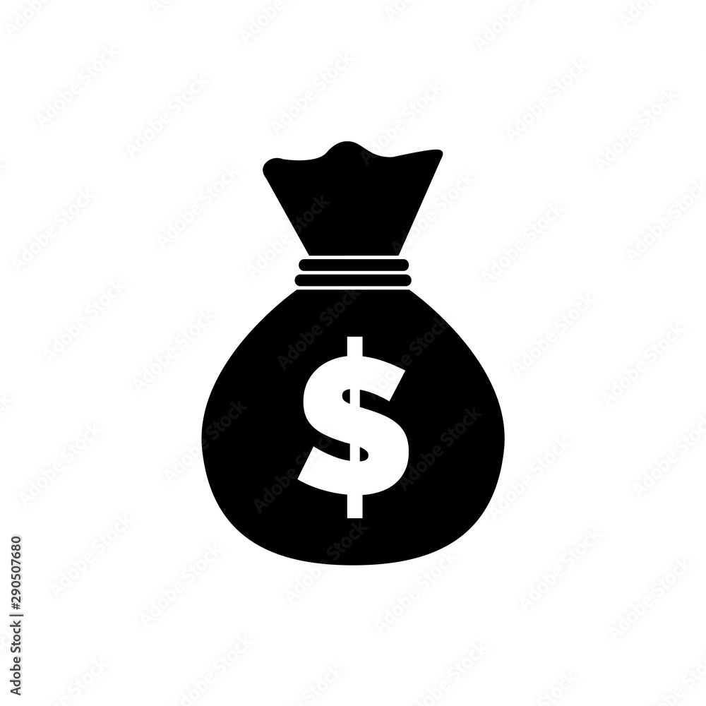 Money bag icon, logo isolated on white background Money bag icon, logo isolated on white background