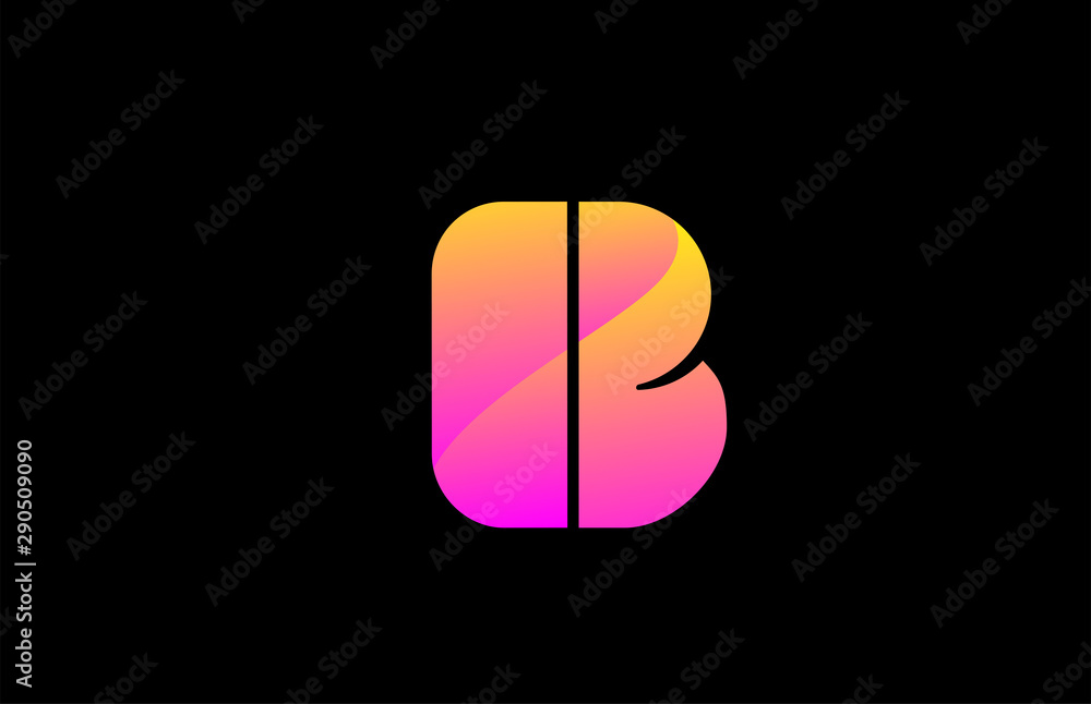 pink alphabet letter B for company logo icon design pink alphabet letter B for company logo icon design