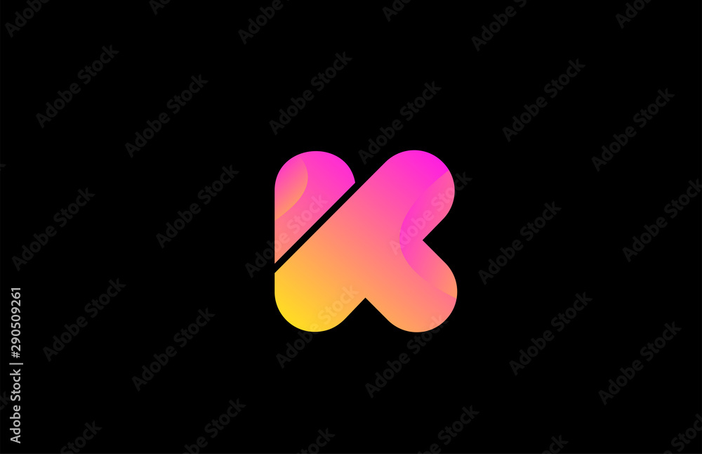 pink alphabet letter K for company logo icon design pink alphabet letter K for company logo icon design