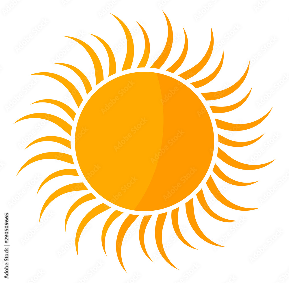 Cartoon sun symbol. Cartoon sun symbol.