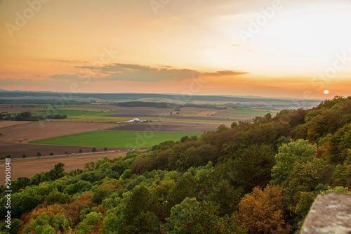 Wittmar Ausblick vom Bismarkturm im Sonnenuntergang photo