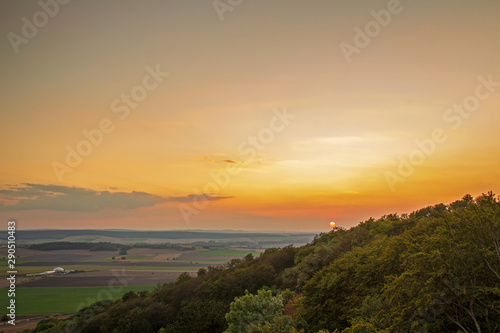 Wittmar Ausblick vom Bismarkturm im Sonnenuntergang