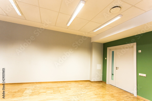 Temporary interior of  modern school lightening.