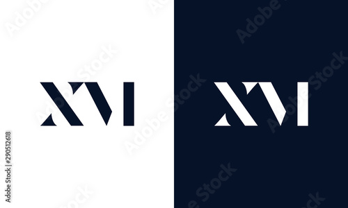 Creative flat letter XM logo. This logo icon incorporate with abstract shape in the creative way.