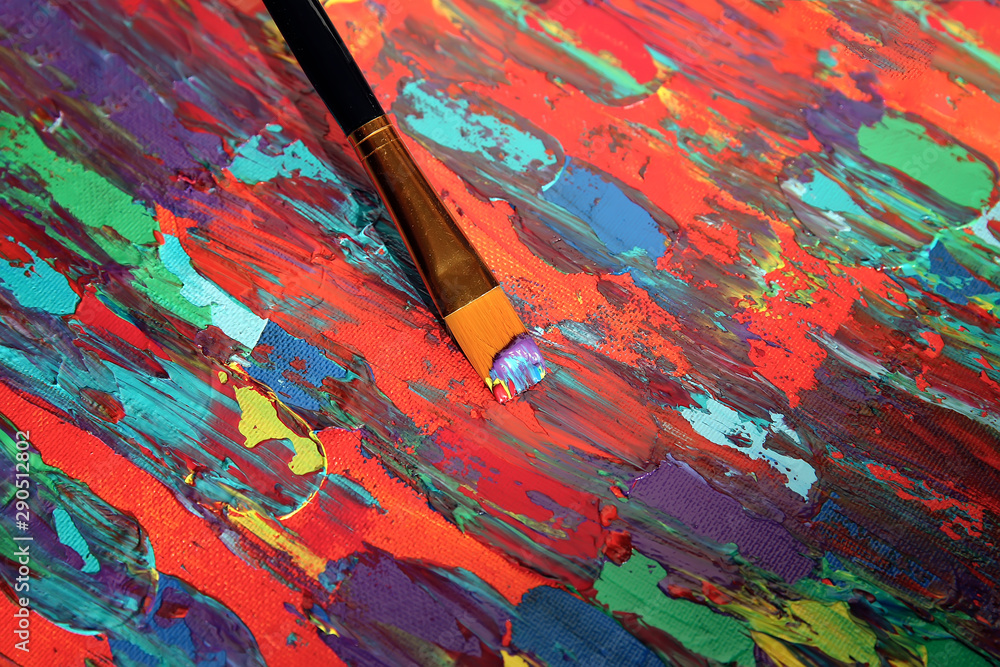 Obraz premium Closeup of brush and palette.