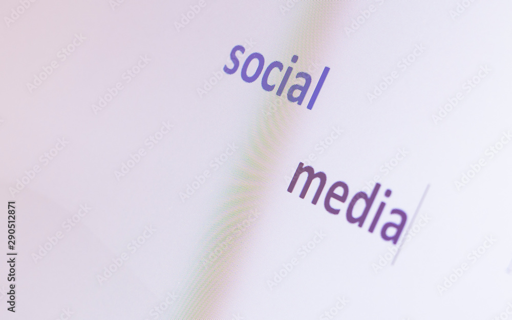 Fototapeta premium Social media on display screen.